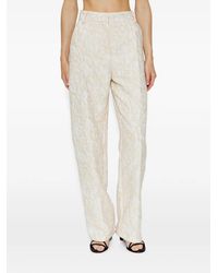 IRO - Textured-Finish Straight-Leg Trousers - Lyst
