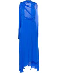 Givenchy - Draped Silk Maxi Dress - Lyst