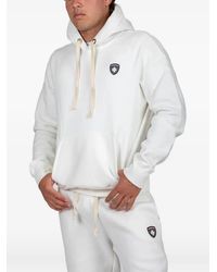 PODHIO - Shield Logo-Patch Drawstring Hoodie - Lyst