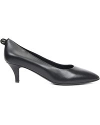 Ferragamo - Leather Kitten-Heel Pumps - Lyst