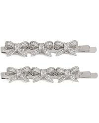 Self-Portrait - Barrettes À Ornements En Cristal - Lyst