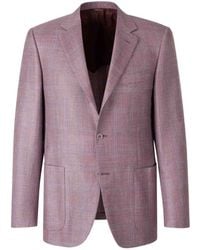 Canali - Check-Pattern Blazer - Lyst