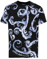 Versace Jeans Couture - Barocco-Print Cotton T-Shirt - Lyst