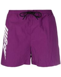 MSGM - Logo-Print Shorts - Lyst