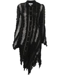 Anni Salonen - Ruffled Shirt Midi Dress - Lyst
