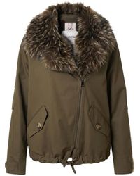 VALENTINI 1972 - Faux-Fur Collar Drawstring Jacket - Lyst