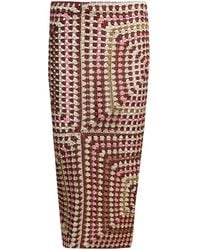 Calle Del Mar - Jupe Mi-Longue Granny Square - Lyst