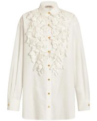 Alberta Ferretti - Ruffled Long-Sleeved Shirt - Lyst