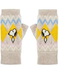 Chinti & Parker - Snoopy Fair Isle Fingerless Gloves - Lyst