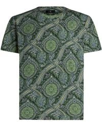 Etro - Paisley-Print Cotton T-Shirt - Lyst
