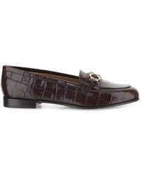 Ferragamo - Gancini Croc-Effect Leather Loafers - Lyst
