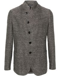 Emporio Armani - Knitted Single-breasted Jacket - Lyst