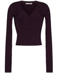 Adam Lippes - Greer Ribbed-Knit Cardigan - Lyst