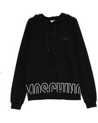 Moschino - Logo-Print Hoodie - Lyst