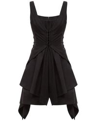 McQueen - Asymmetric Layered Mini Dress - Lyst