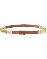 Pinko - Leather Chain-Link Belt - Lyst