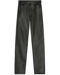 Lemaire - Pantalon Twisted En Cuir À Cinq Poches - Lyst