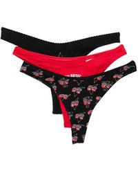 DIESEL - 3-Pack Thongs With Heart-Cherry Print - Lyst