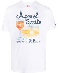 Mc2 Saint Barth - T-shirt en coton à imprimé Aperol - Lyst