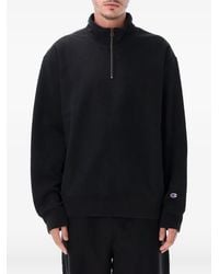 Champion - Pull À Col Zippé Et Patch Logo - Lyst