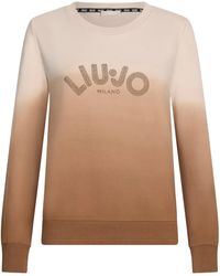 Liu Jo - Rhinestone-Embellished Sweatshirt - Lyst