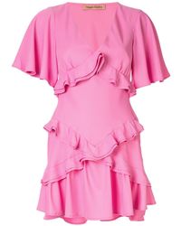 Maggie Marilyn The Jones Short-sleeve Ruffle Dress - Pink
