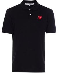 COMME DES GARÇONS PLAY - Logo-Patch Polo Shirt - Lyst