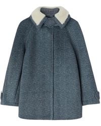 Ermanno Scervino - Jas Met Kraag Van Imitatiebont En Visgraatpatroon - Lyst