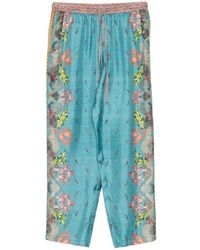 Pierre Louis Mascia - Floral-Print Cropped Trousers - Lyst