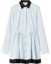Lanvin - Collared Mini Dress - Lyst