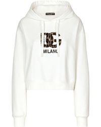 Dolce & Gabbana - Logo-patch Cotton Hoodie - Lyst