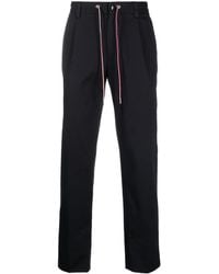 Moncler - Drawstring-waist Straight-leg Trousers - Lyst
