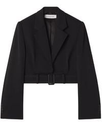 Lanvin - Kurzgürteljacke Aus Wolle - Lyst