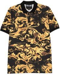 Versace Jeans Couture - Porcelain Barocco-Print Polo Shirt - Lyst