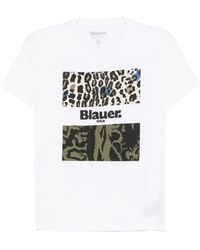 Blauer - Leopard-Print Camouflage-Print T-Shirt - Lyst