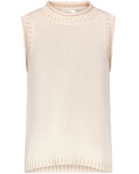 Loulou de Saison - Effy Ribbed Collar Sleeveless Top - Lyst