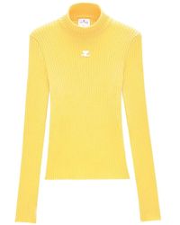 Courreges - Top De Canalé Con Logo - Lyst