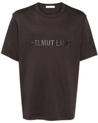 Helmut Lang - T-Shirt Met Geborduurd Logo - Lyst