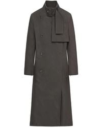 Courreges - Buckle Cotton Trench Coat - Lyst