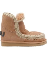 Mou - Eskimo 18 Suede Appliqué Boots - Lyst