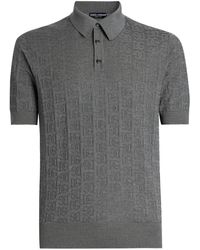 Dolce & Gabbana - Poloshirt Mit Jacquard-Logo - Lyst