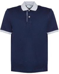 Eleventy - Contrast-Trim Polo Shirt - Lyst