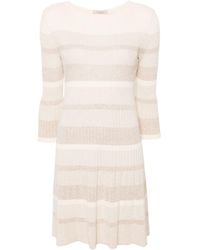 Twin Set - Stripe-print Knitted Minidress - Lyst