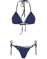 Amir Slama - Triangel Bikini Met Kralen - Lyst