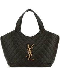Saint Laurent - Icare Medium Leather Tote - Lyst