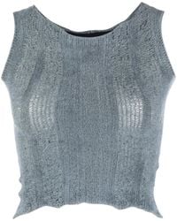 VITELLI - Open-Knit Sleeveless Top - Lyst