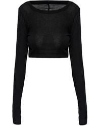 Rick Owens - Long-Sleeve Crop Top - Lyst