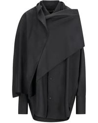 DARKPARK - Georgia Wollen Blouse Met Afneembare Sjaal - Lyst