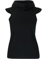 Quira - Cowl-neck Short-sleeve Knitted Top - Lyst