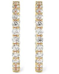 Diamond Essentials - Hoop-Design Diamond Earrings - Lyst